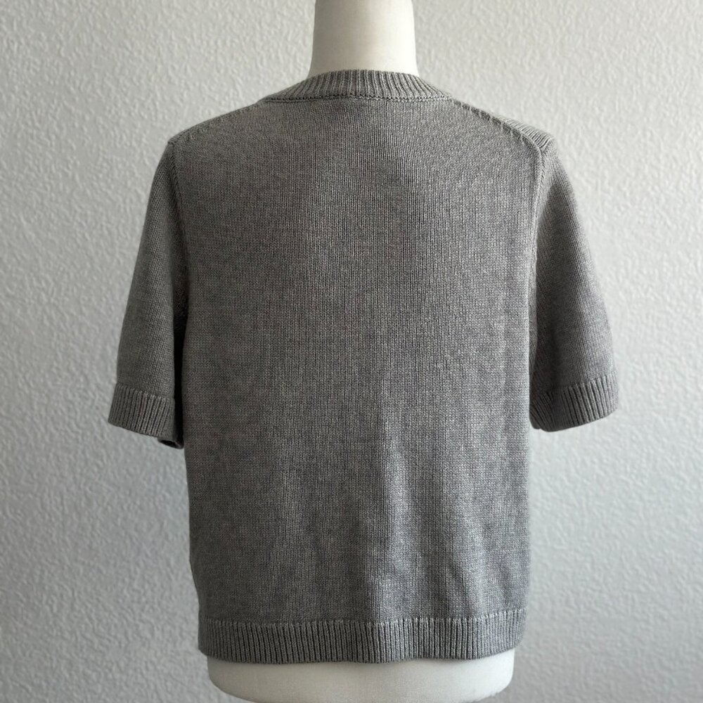 Abercrombie & Fitch Short-Sleeve Button-Up Cardigan – Gray – Size M - Picture 5 of 8